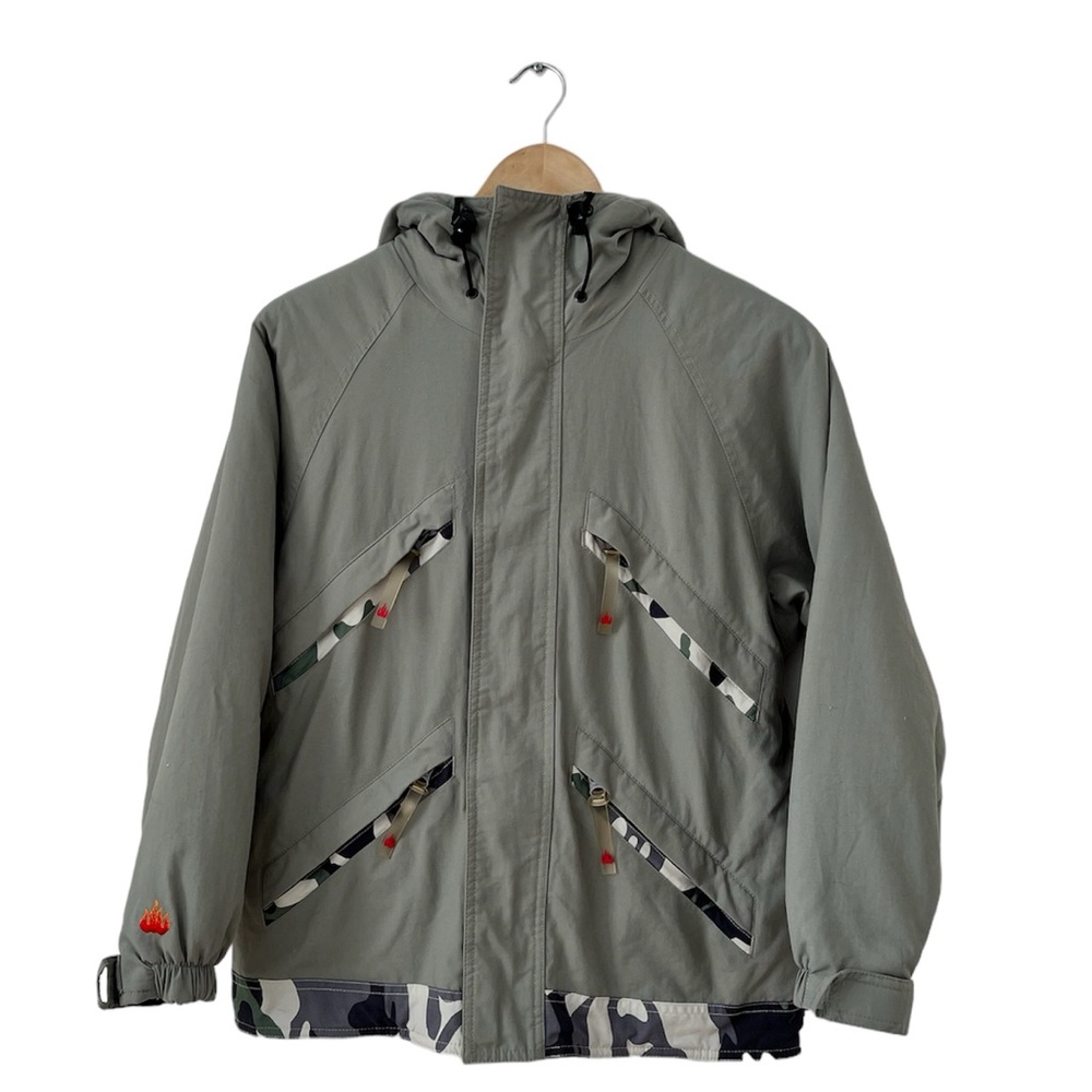 KEMPER army green camo coat boys jacket size 12
